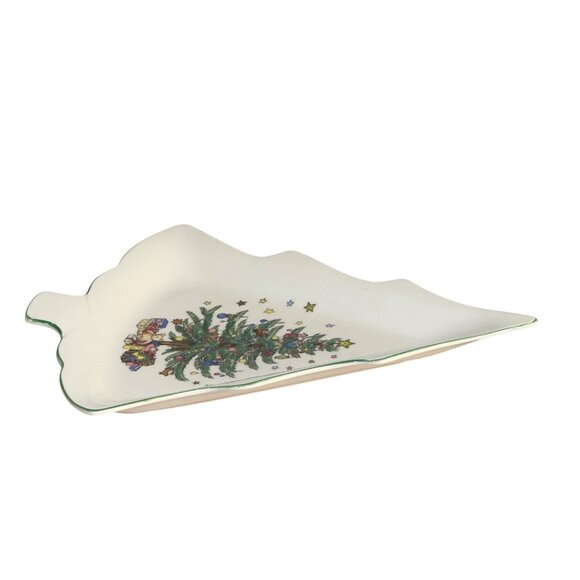 Nikko Christmas Tree-Shaped Holiday Porcelain Platter - Picture 4 of 9